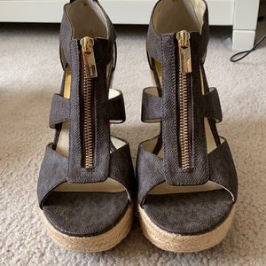 Michael Kors brown wedge
